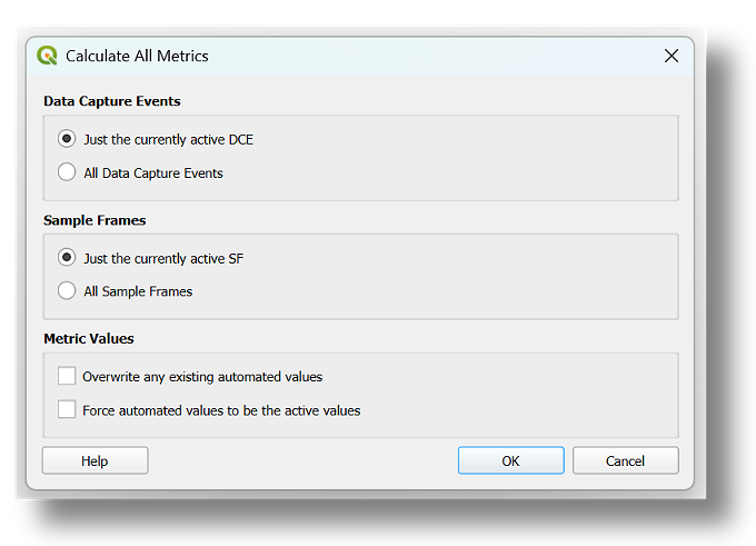 analysis calculation button