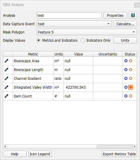 analysis dockable window