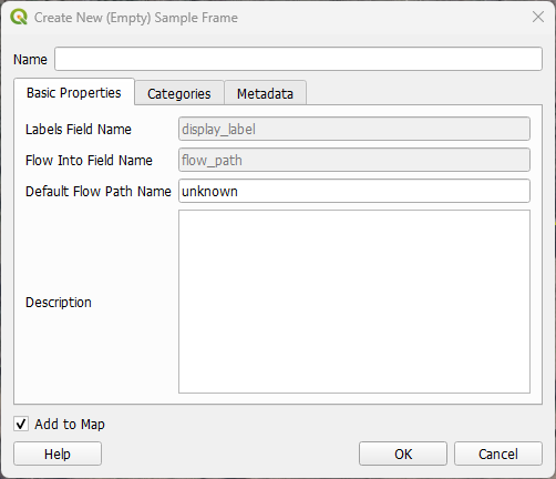 create sample frame
