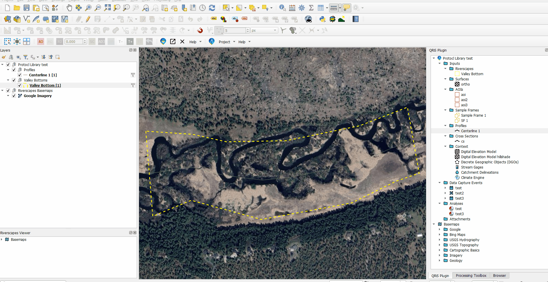 centerline transect