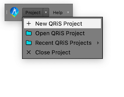 new project menu