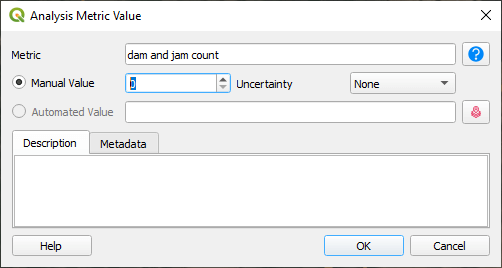 metric value form